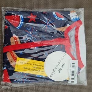 Little Sleepies Snacks & Sparkles Shorty Zippy 4th of July Pajama 2T